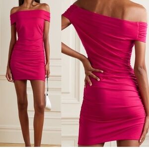 Reformation Raydon knit mini dress in corvette pink size small